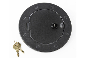 Rugged Ridge Locking Gas Cap Door, Textured Black - JK