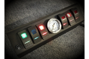 SPOD 6 Switch W/ Air Gauge And Double LED Switches & Source System Red - JK