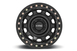 KMC Wheels KM236 Tank Series Beadlock Wheel, 17x9 5x5 - Satin Black - JT/JL/JK