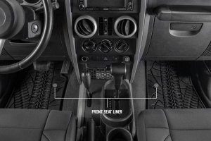 King 4WD Premium Four-Season Floor Liners, Front & Rear - JK 4dr 2007-13