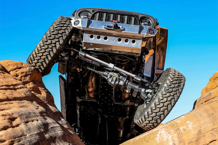 Next Venture Motorsports Front Bumper & Lower Skid Plate, Aluminum Adventure Series - Bare - JL/JT