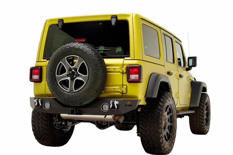 Paramount Rock Crawler Rear Bumper - w/Dual 12W LEDs - JL