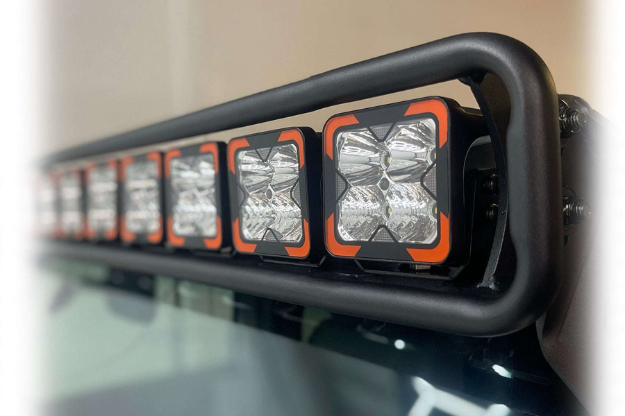 Turn Offroad Baja Windshield Curved Light Mount - JK