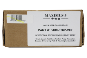 Maximus-3 Centered Winch Mount  - JK