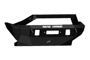 Road Armor Stealth Mid Width Front Winch Bumper w/ Bar Guard - Texture Black  - JK 