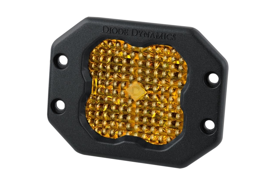Diode Dynamics SS3 Sport Flush Mount LED Pod, ABL Yellow - Flood