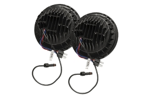Oracle Lighting 7in High Powered LED Headlights (Pair) - Black Bezel - Dynamic ColorSHIFT - JT/JL
