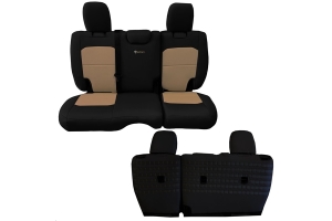 BARTACT Seat Cover Rear Black/Khaki - JL 4dr