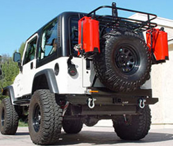 LOD Xpedition Series Bumper w/Tire Carrier Rear - LJ/TJ