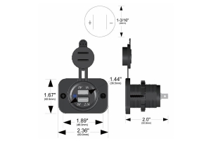 Bulldog Winch Multi-Mount USB Power Socket