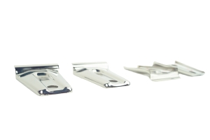 Kentrol 4-Pieces Door Hinge Overlays - Polished Silver  - JK 2Dr