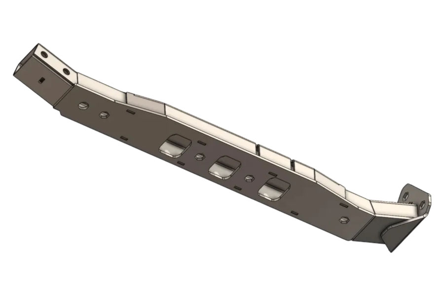 Next Venture Motorsports HD Transmission Crossmember - Silver Zinc Plating - JL