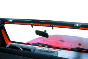 Bestop Header Style Windshield Channel Black - LJ/TJ