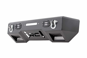 Rough Country Front Stubby Bumper w/Black Series Lights - JK