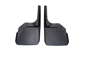 Mopar Front Deluxe Molded Mudflaps w/Jeep Logo - Black - JK 