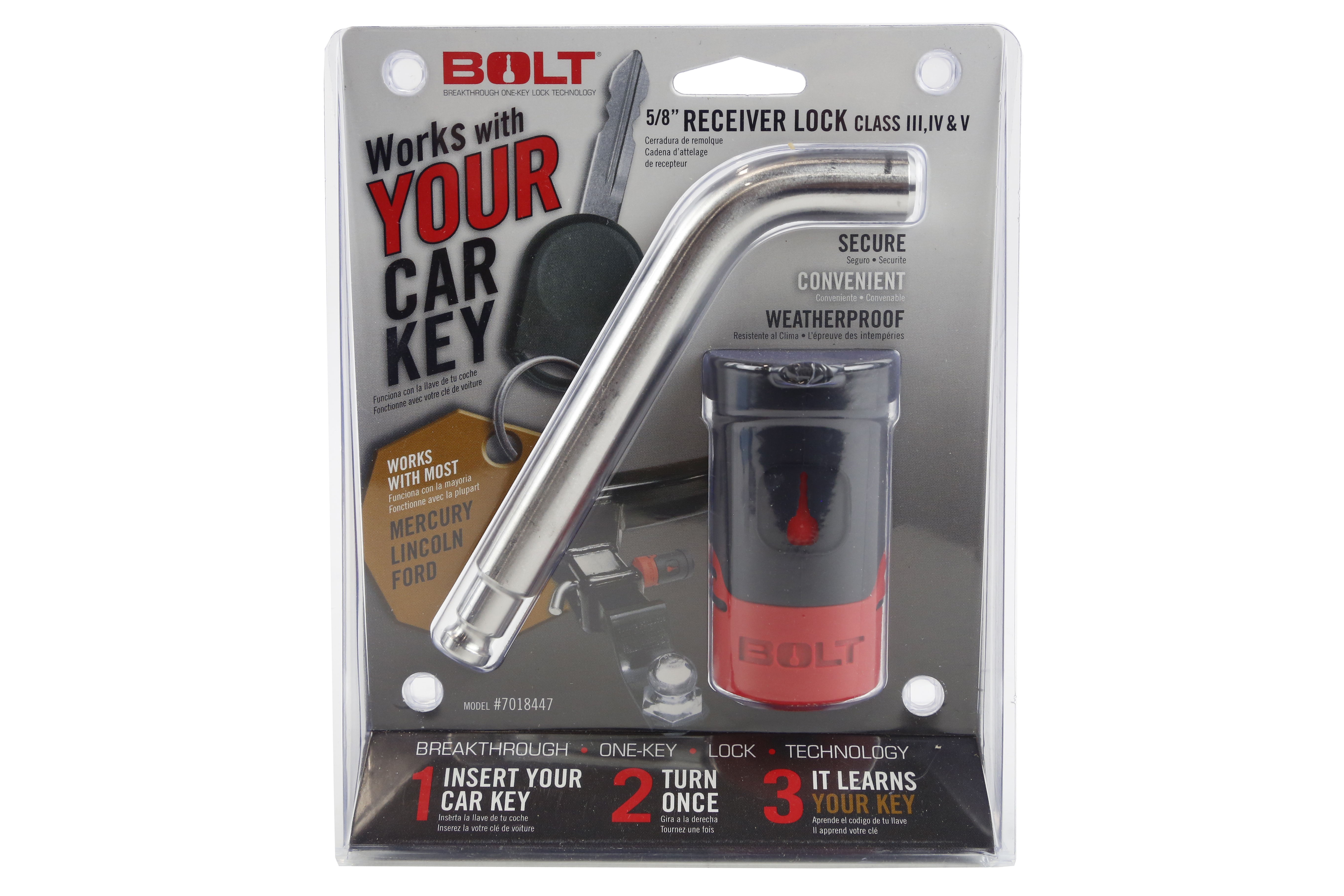 Bolt 5/8in Receiver Lock  - Ford