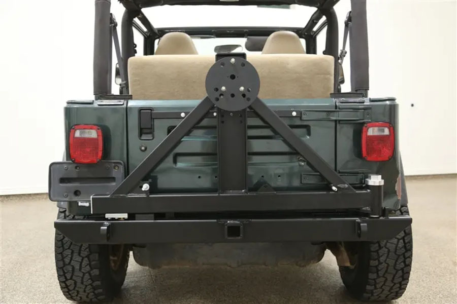 Rock Hard 4x4 Patriot Series Rear Bumper w/ Tire Carrier - Black - LJ/TJ/YJ/CJ