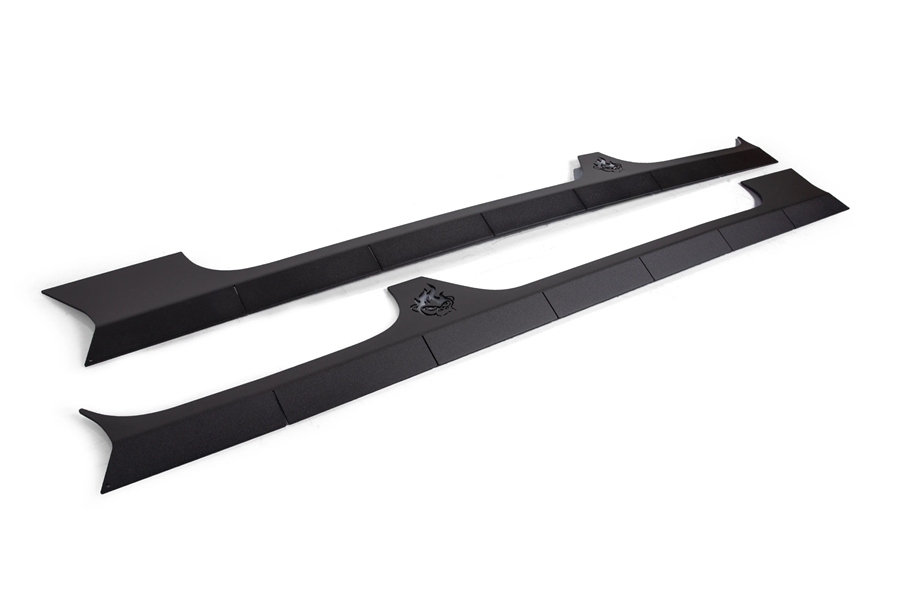 Crawltek Aluminum Rocker Body Cladding - Black - JL 4Dr