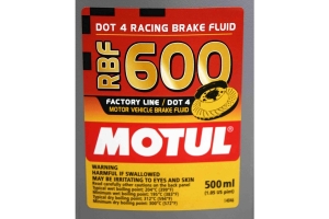 Motul RBF 600 Factory Line Dot-4 100 Percent Synthetic Racing Brake Fluid, 500mls