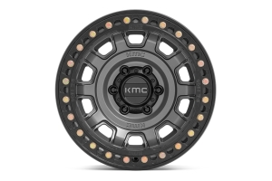 KMC Wheels KM236 Tank Beadlock Wheel, 17x9 5x5 - Anthracite (-38mm) - JT/JL/JK
