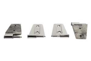 Kentrol 4-Pieces Door Hinge Set - Polished Silver  - JK 2Dr