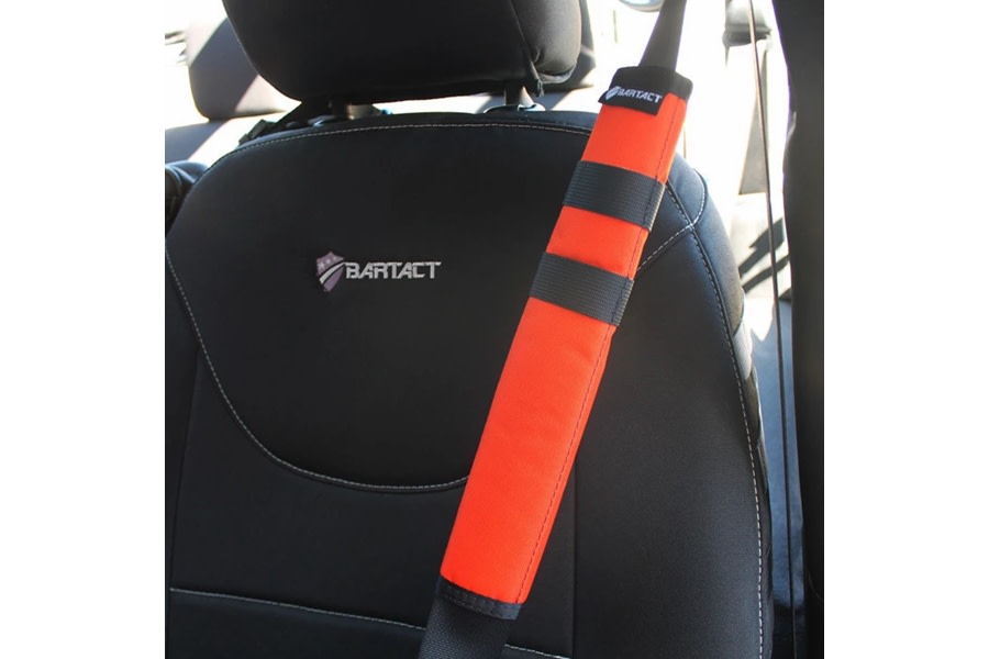 Bartact Universal Seat Belt Covers, Pair - Orange