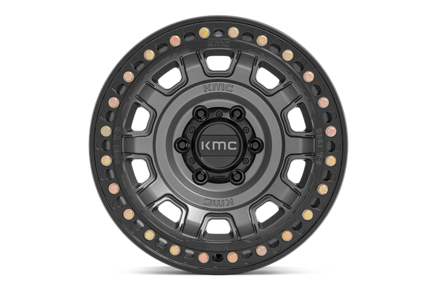 KMC Wheels KM236 Tank Beadlock Wheel, 17x9 5x5 - Anthracite (-38mm) - JT/JL/JK