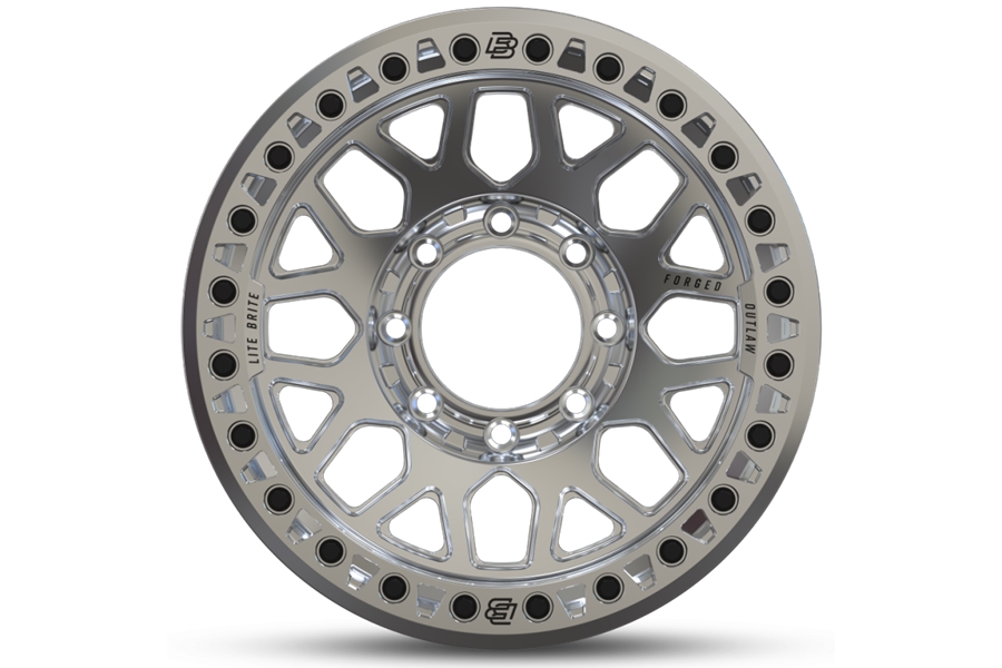 Baja Built Lite Brite Outlaw Forged Beadlock Wheel, 17x9 8x6.5 -38mm - Machined