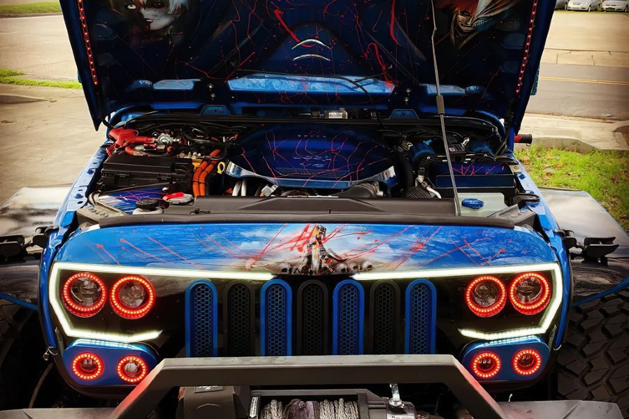 Oracle Lighting Vector Series Grill Surface Mount LED Halo Kit, White - JT/JL/JK
