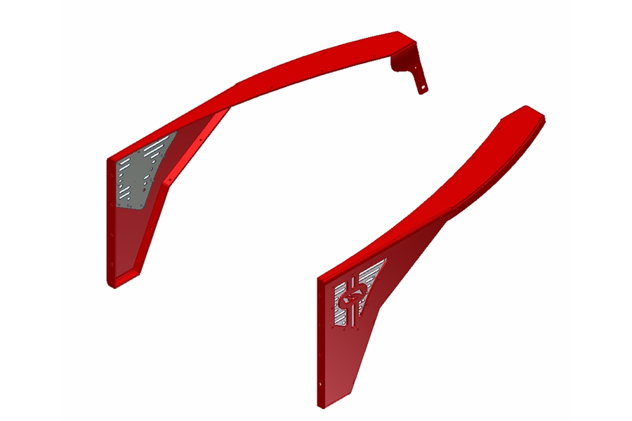 Motobilt 0in Front Flat Fenders - No Inner Fenders - TJ