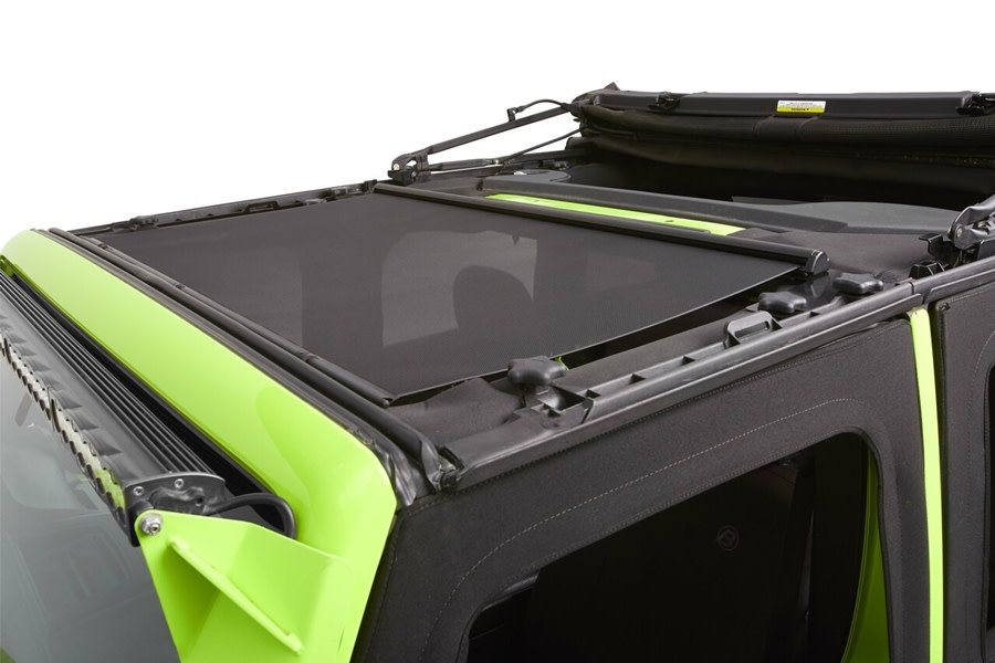 Bestop The SunScreen Retractable Sunshade Mesh Sunrider for Hardtop Jeep Rubicon 2018 2024 52407 11 Northridge4x4