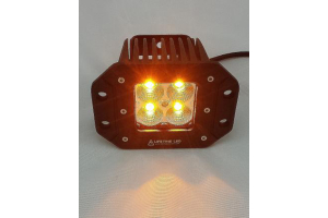 Lifetime LED 20W Off Road Lights Flush Mount 3in Amber/White