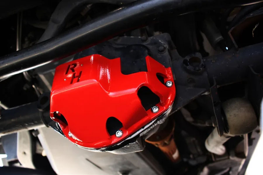 Rock Hard 4x4 HardHat Dana 44 Front/Rear Differential Cover - Red - JK/LJ/TJ