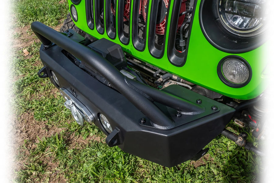 Turn Offroad Front Bumper w/ Skid Plate and Recessed Winch Mount - JK/JL/JT