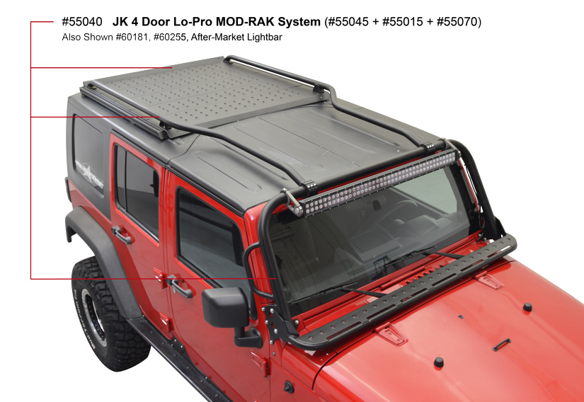 Kargo Master Low-Pro Roof Rack System - JK 4dr
