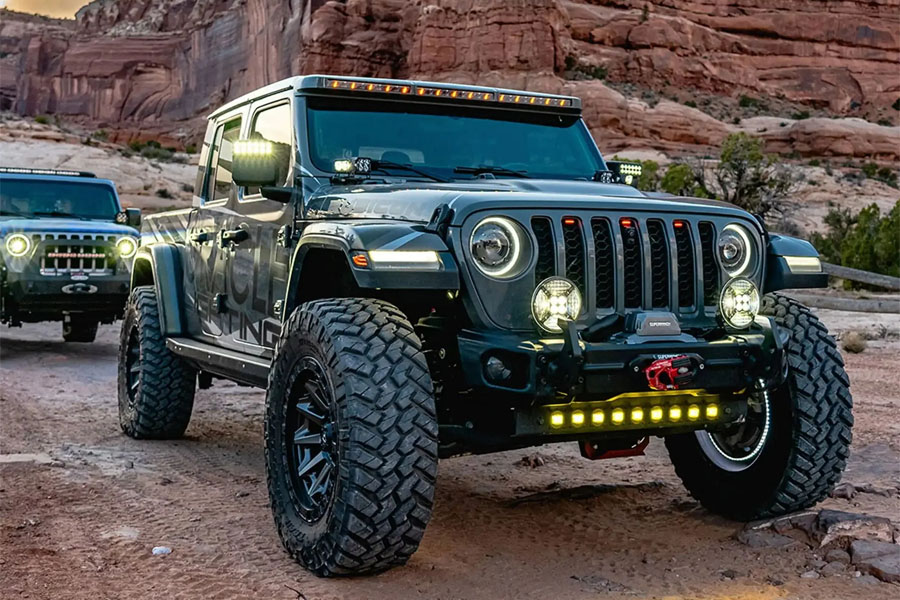 Oracle Lighting Integrated Windshield Roof LED Light Bar - JL/JT Hard Top Only