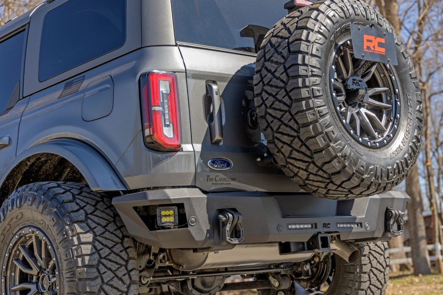 Rough Country Rear Bumper, Without LED Lights - Bronco 2021+