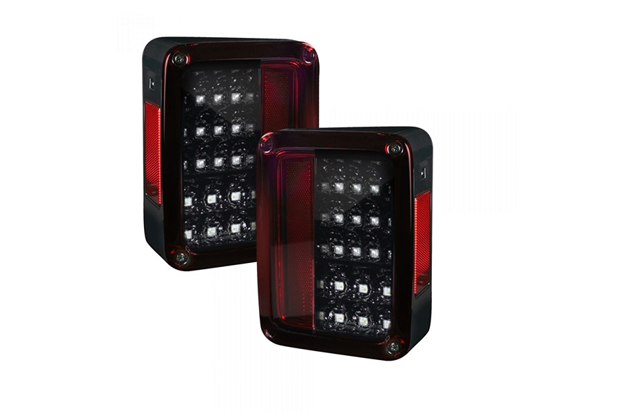 RECON LED Taillights - Red Smoked Lens - JK 