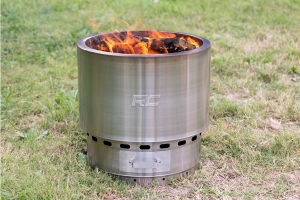 Rough Country Stainless-Steel Smokeless Fire Pit w/ Carry Bag