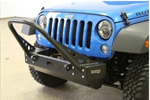 Rock Hard 4x4 Patriot Series Stubby Front Stinger Bumper w/ Lowered Winch Plate - JK