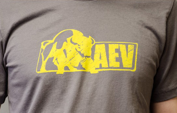AEV Bison Logo T Shirt Charcoal Grey