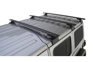 Rhino Rack Vortex RCL Black 3 Bar Roof Rack w/ Backbone and RCL Legs - JL 4dr