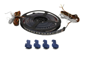 Race Sport Lighting LoPro 48in Sidekick Sequential Running Board Switchback LED Strip Kit (White/Amber)
