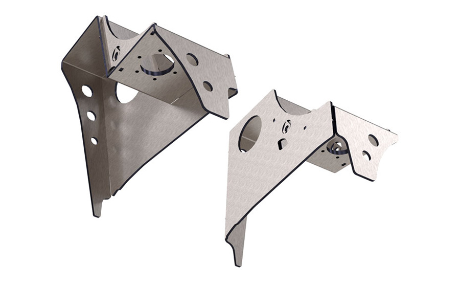 Artec Industries Front Frame Coil Buckets for 2 inch Hydraulic Bumpstops - Extreme Travel, Factory Offset - TJ/LJ