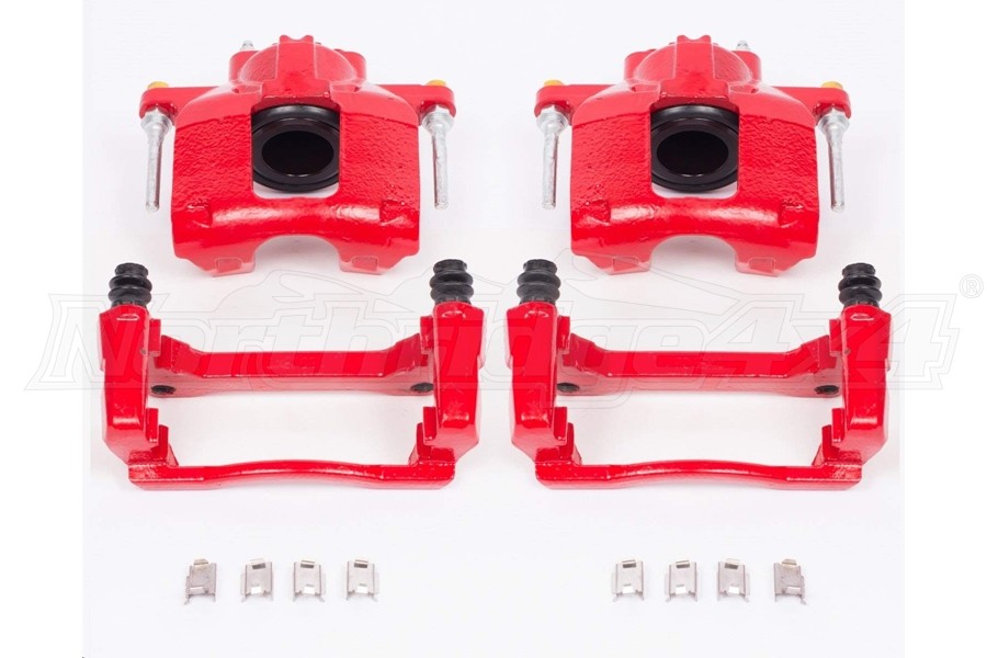 Jeep JK Power Stop Front Brake Caliper Set Red - Jeep Rubicon 2007-2018 |  S5044|Northridge4x4