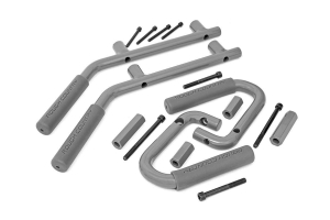 Rough Country Steel Grab Handle Kit- Gray - JK  