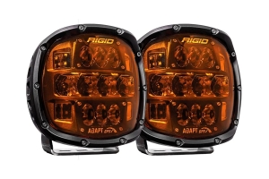 Rigid Industries Adapt XP LED Lights w/ Amber PRO Lens - Pair