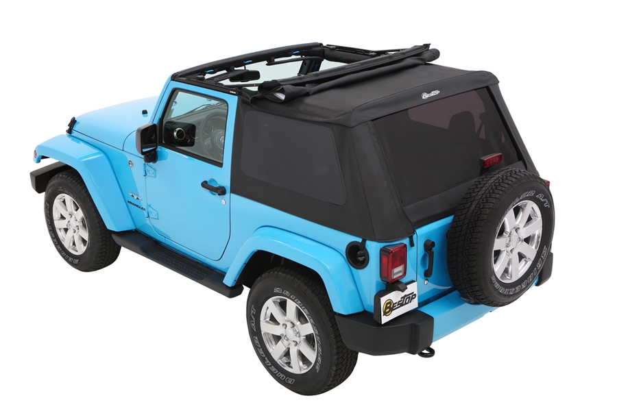 Bestop Trektop Slantback Soft Top - Twill Black  - JK 2dr