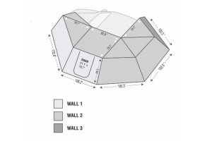 Overland Vehicle Systems Nomadic 270 Awning Walls Kit - Driver Side