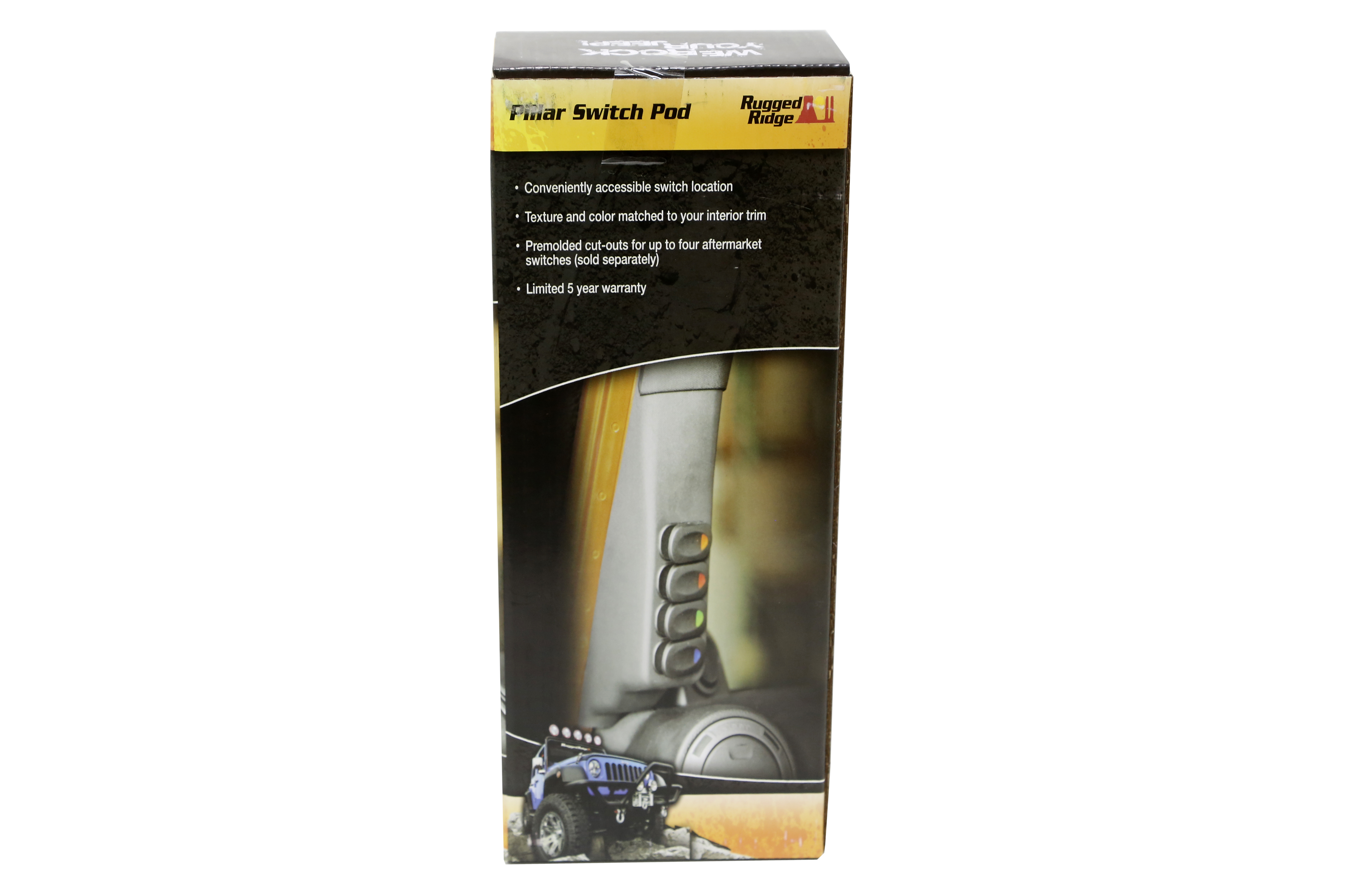 Rugged Ridge A-Piller 4 Switch Pod Black Left - JK 2011+